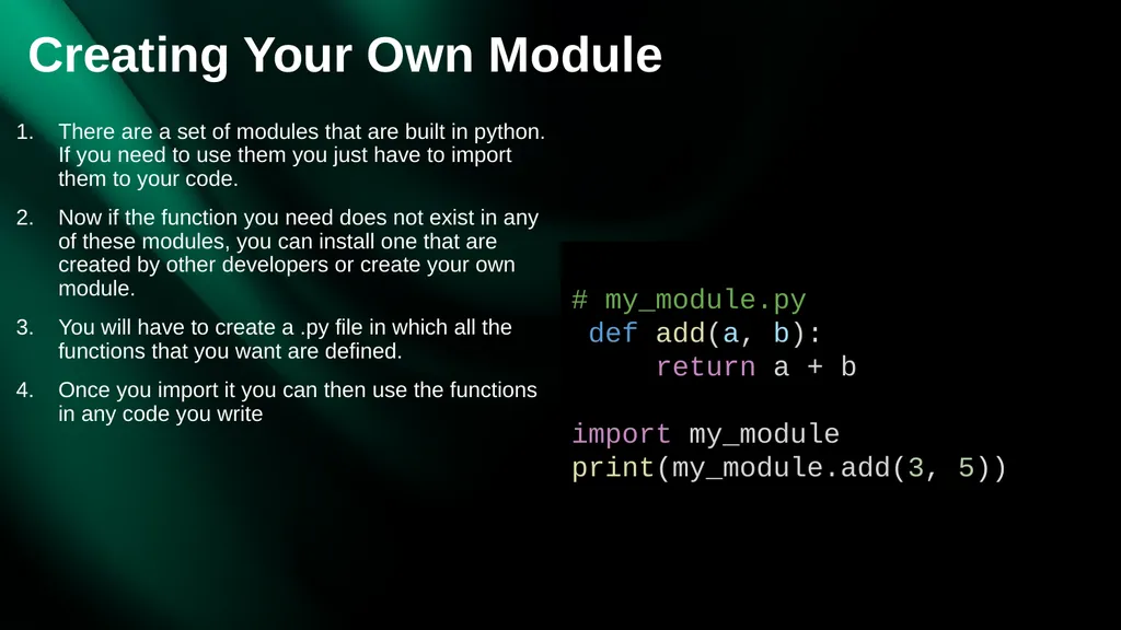 Understanding Python - Functions, Modules, - slide 5 of 10