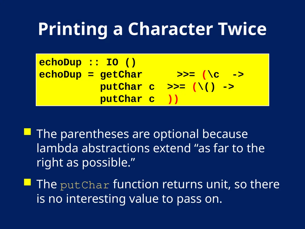 AN Overview OF Haskell Kathleen Fisher Tufts - slide 26 of 54