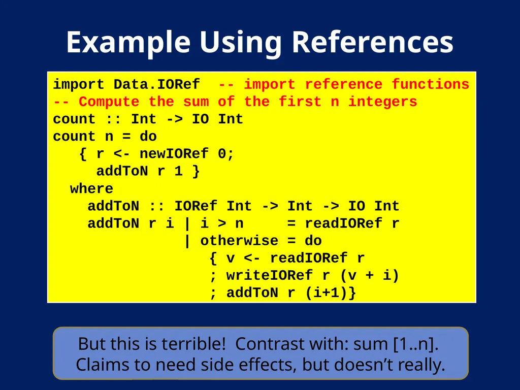 AN Overview OF Haskell Kathleen Fisher Tufts - slide 41 of 54