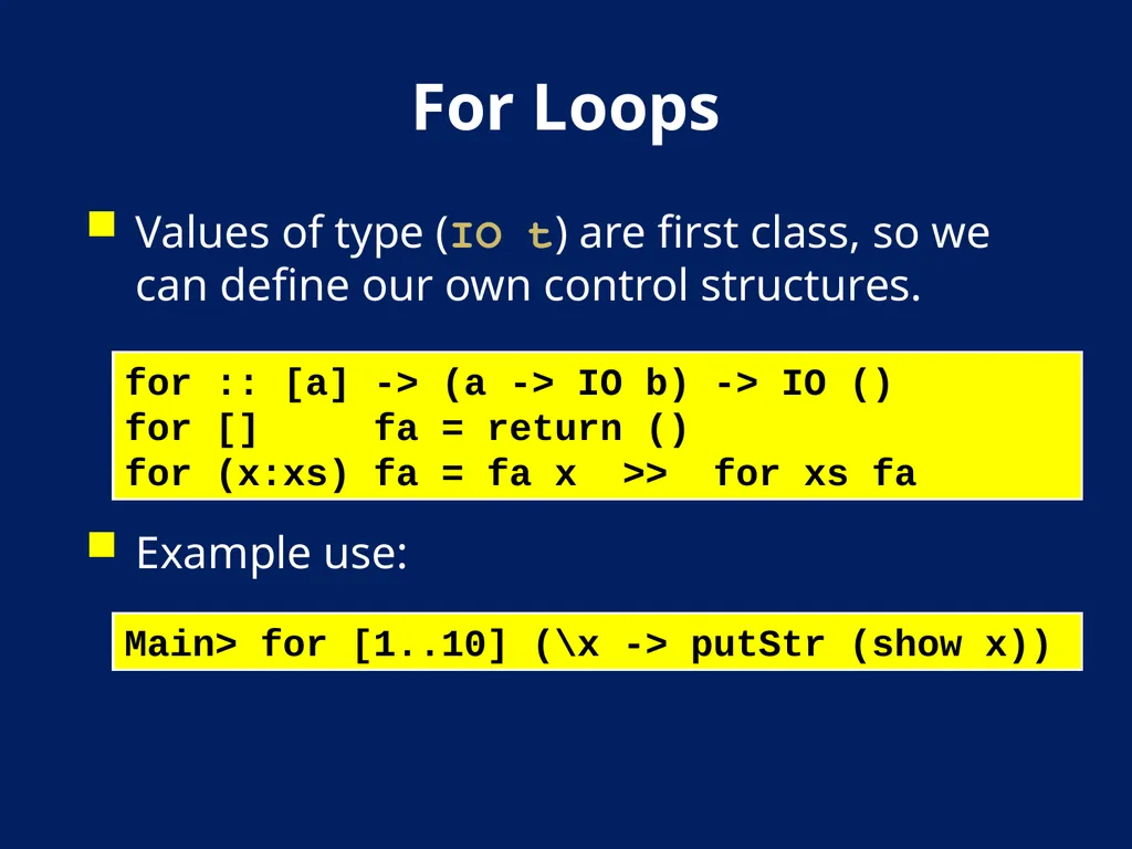 AN Overview OF Haskell Kathleen Fisher Tufts - slide 36 of 54