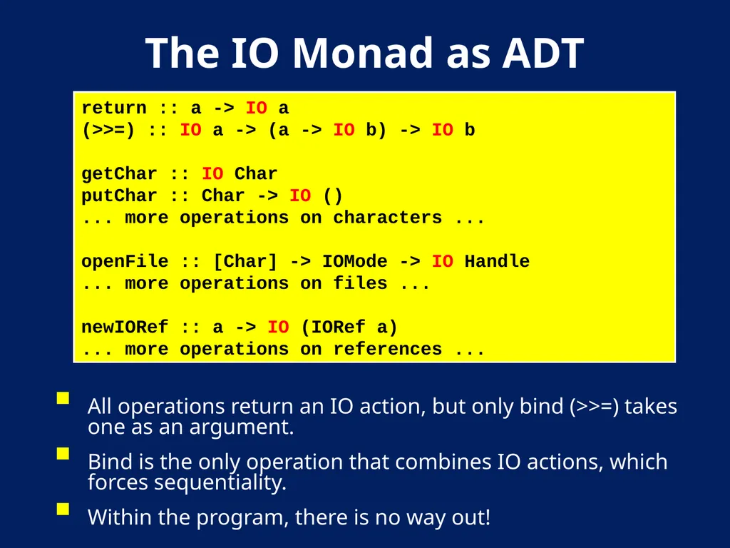 AN Overview OF Haskell Kathleen Fisher Tufts - slide 44 of 54
