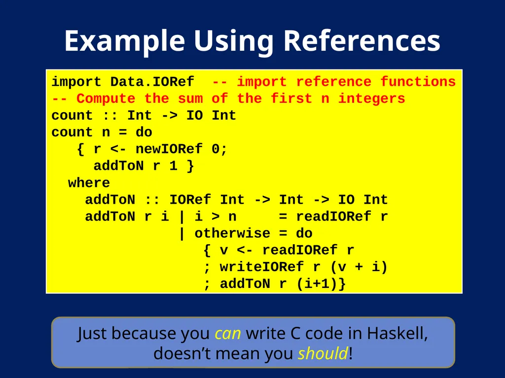 AN Overview OF Haskell Kathleen Fisher Tufts - slide 42 of 54