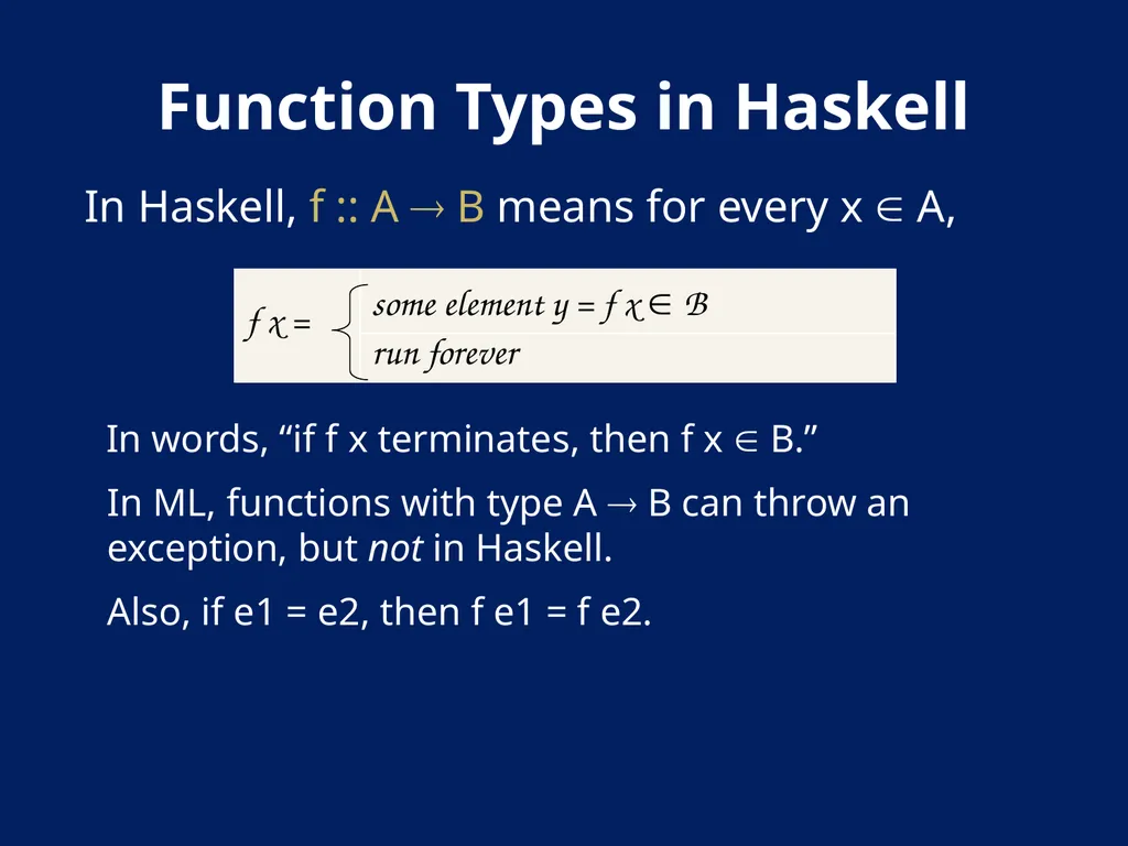 AN Overview OF Haskell Kathleen Fisher Tufts - slide 9 of 54