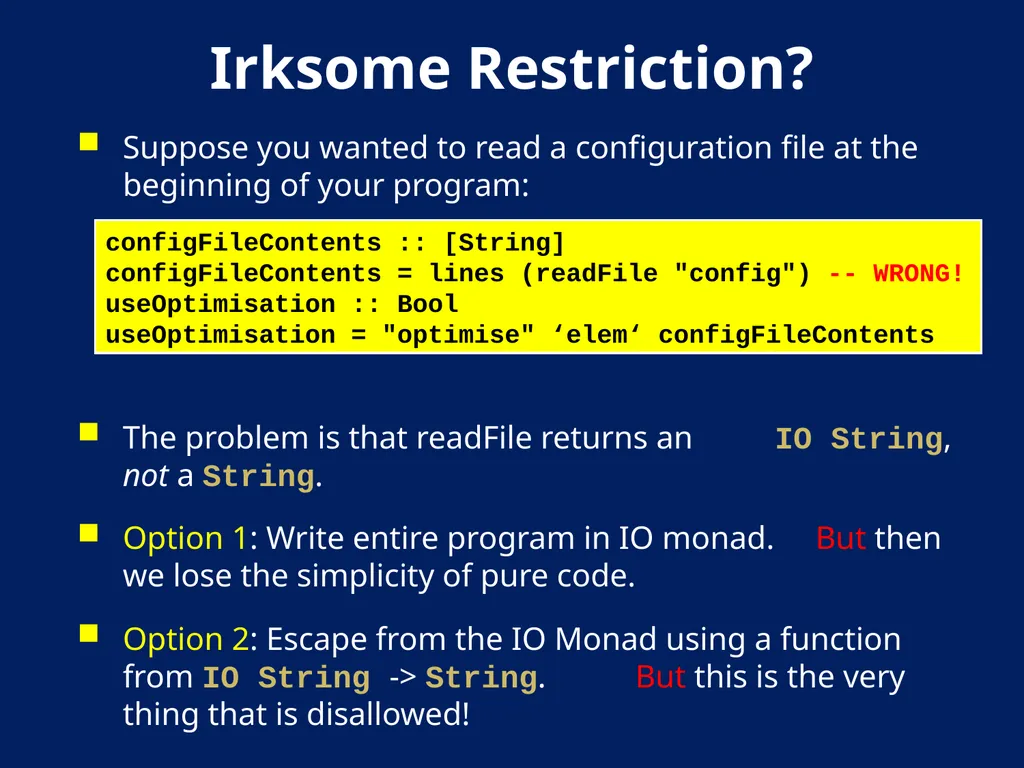 AN Overview OF Haskell Kathleen Fisher Tufts - slide 45 of 54