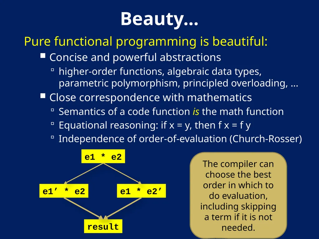 AN Overview OF Haskell Kathleen Fisher Tufts - slide 12 of 54