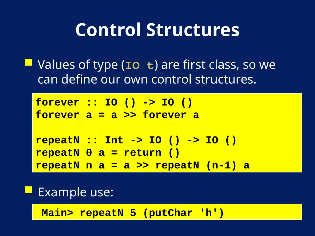 AN Overview OF Haskell Kathleen Fisher Tufts - slide 35 of 54