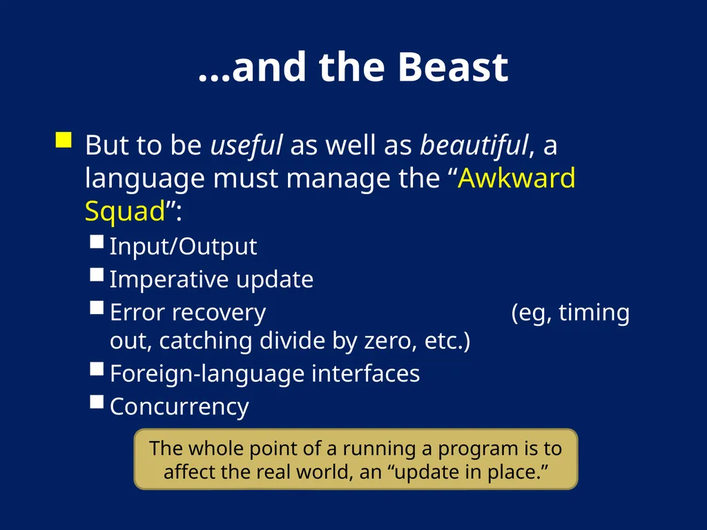 AN Overview OF Haskell Kathleen Fisher Tufts - slide 13 of 54