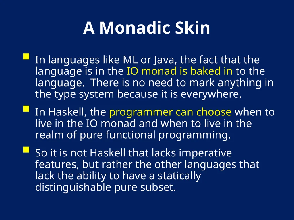 AN Overview OF Haskell Kathleen Fisher Tufts - slide 53 of 54