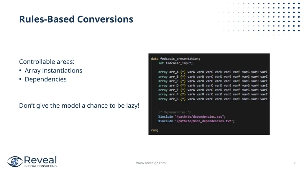 SAS to Python Scalable Code Translation April 23, - slide 9 of 17