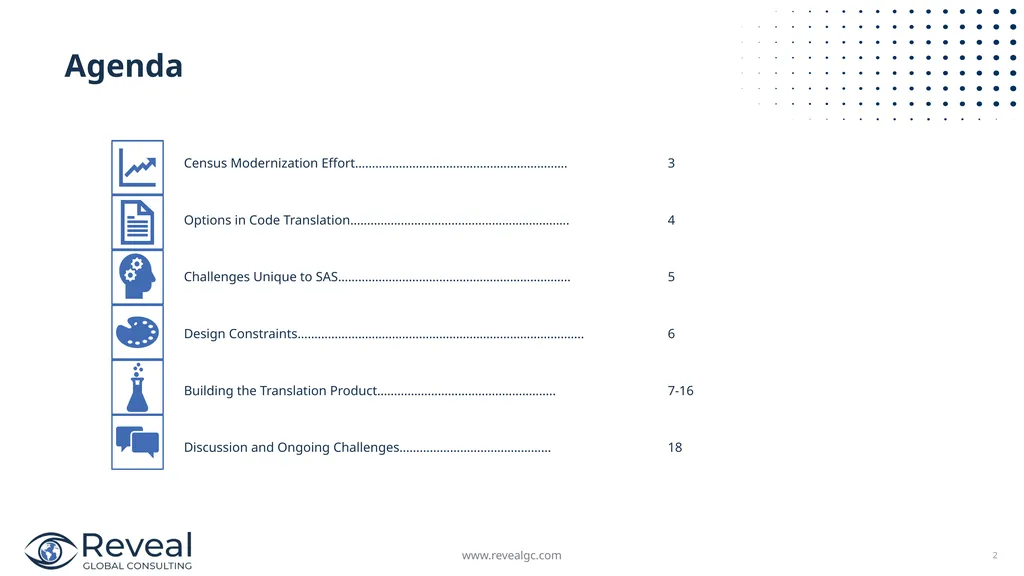 SAS to Python Scalable Code Translation April 23, - slide 2 of 17