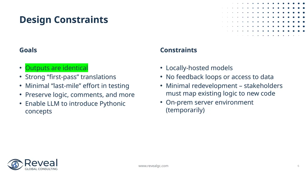 SAS to Python Scalable Code Translation April 23, - slide 6 of 17