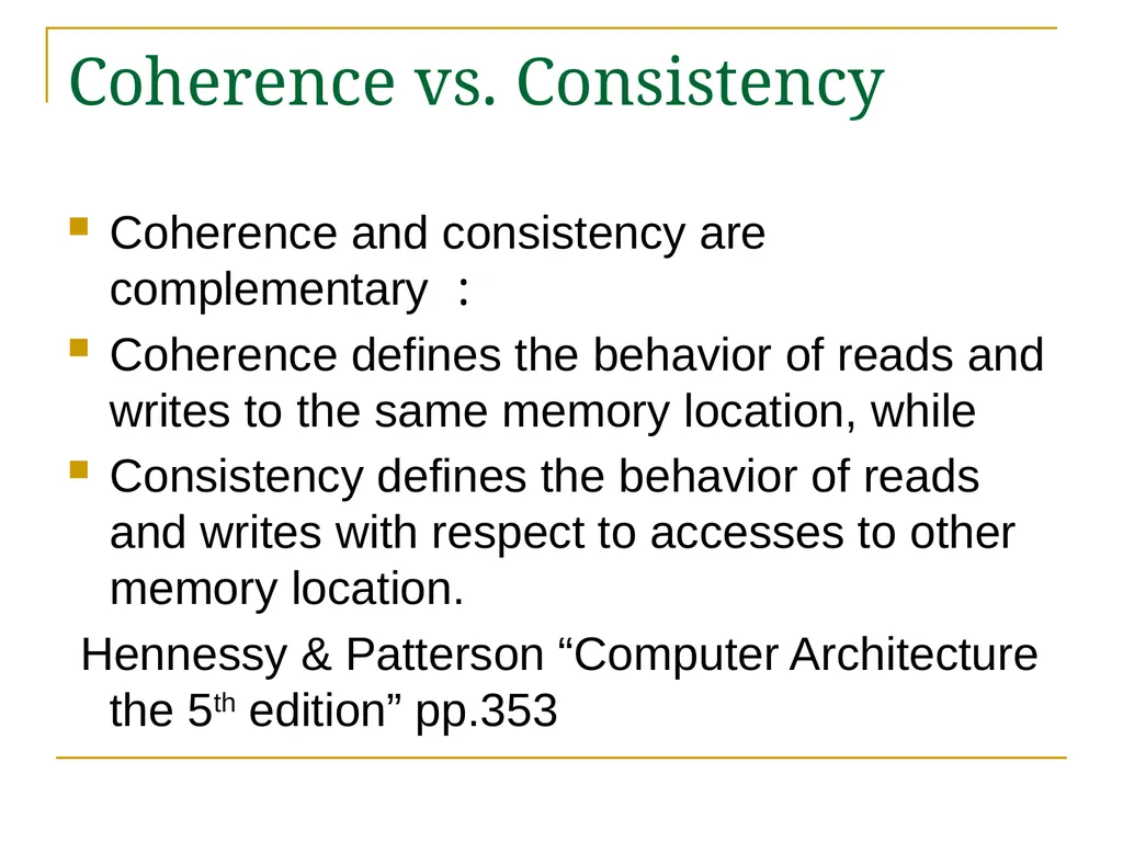 Relaxed Consistency models and software - slide 5 of 46