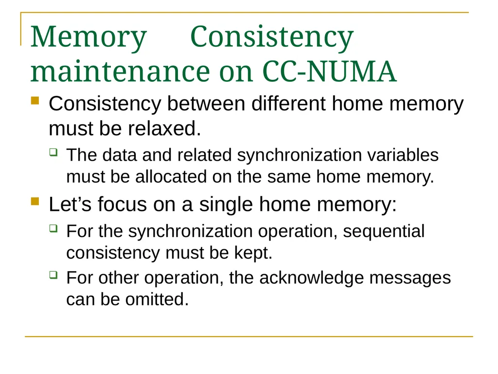 Relaxed Consistency models and software - slide 18 of 46