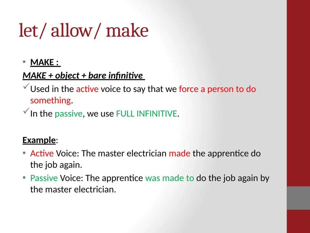 The passive: impersonal and personal structures, - slide 9 of 13