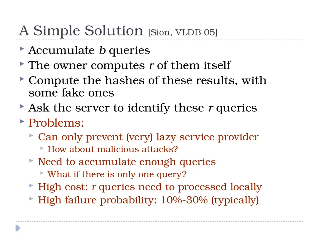 Query Assurance on Data Streams Ke Yi (AT&T Labs, - slide 11 of 33