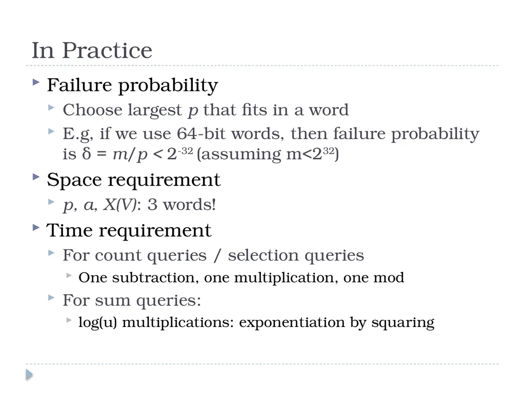 Query Assurance on Data Streams Ke Yi (AT&T Labs, - slide 17 of 33