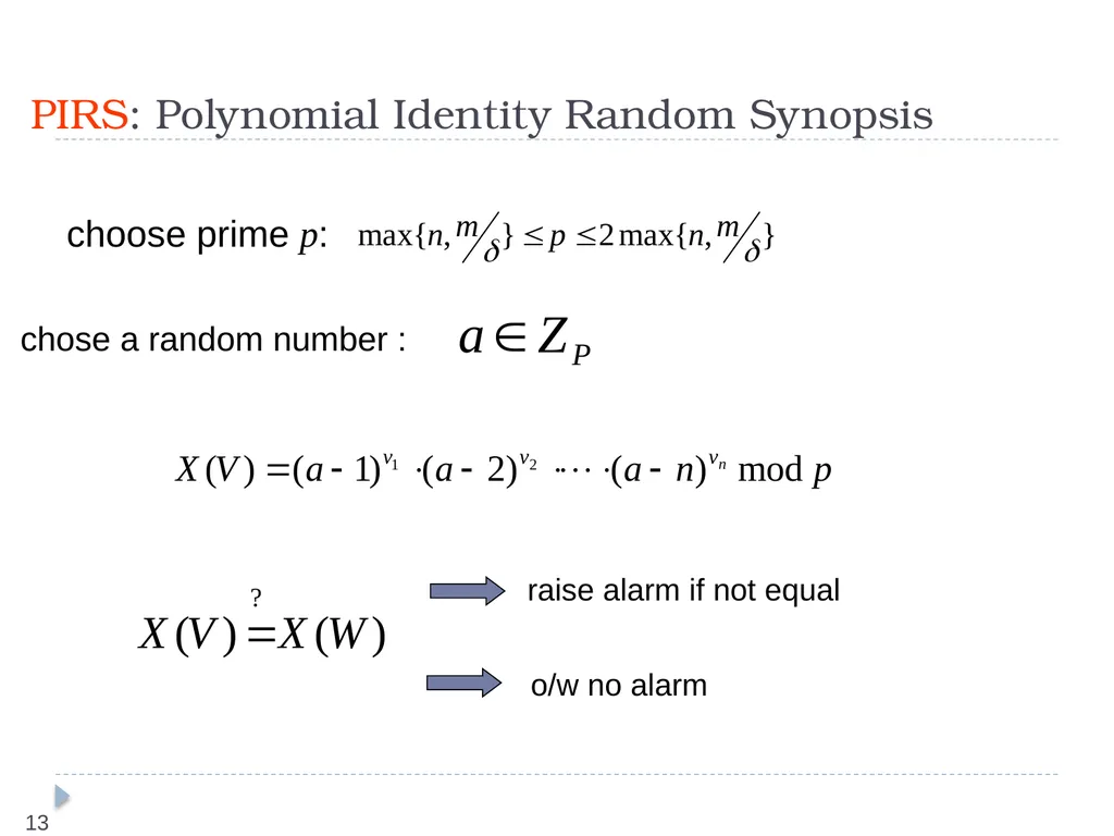 Query Assurance on Data Streams Ke Yi (AT&T Labs, - slide 13 of 33