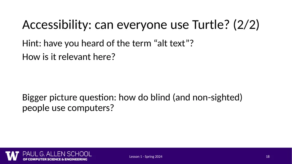 Lesson 1 - Spring 2024 1 CSE 121 Lesson 1: - slide 18 of 22