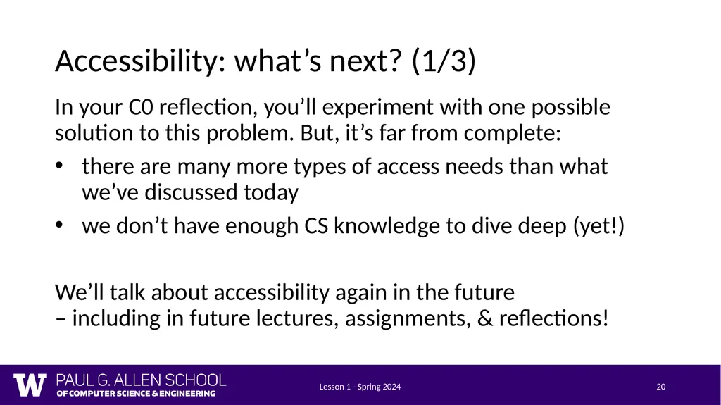 Lesson 1 - Spring 2024 1 CSE 121 Lesson 1: - slide 19 of 22