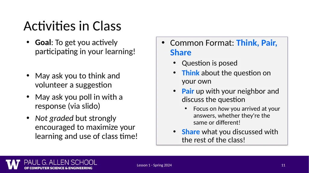 Lesson 1 - Spring 2024 1 CSE 121 Lesson 1: - slide 11 of 22