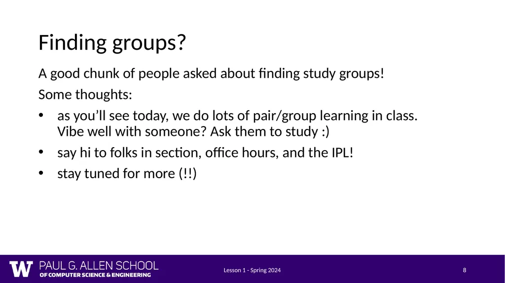 Lesson 1 - Spring 2024 1 CSE 121 Lesson 1: - slide 8 of 22
