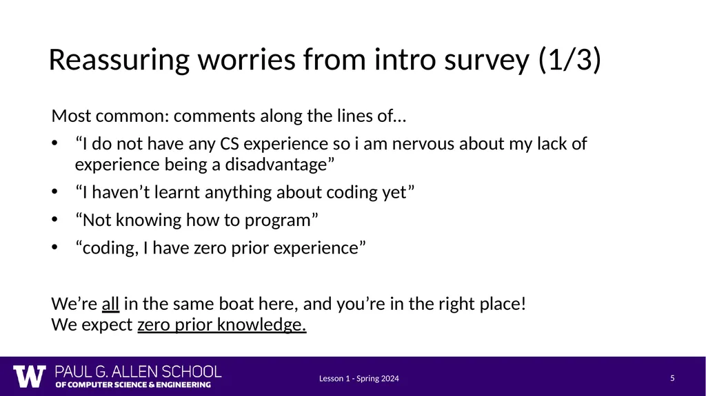 Lesson 1 - Spring 2024 1 CSE 121 Lesson 1: - slide 5 of 22