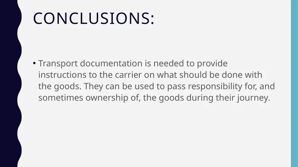 TRANSPORTatıon DOcUMENTS GENERAL INFO We all know, - slide 40 of 41