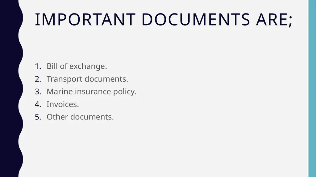 TRANSPORTatıon DOcUMENTS GENERAL INFO We all know, - slide 4 of 41