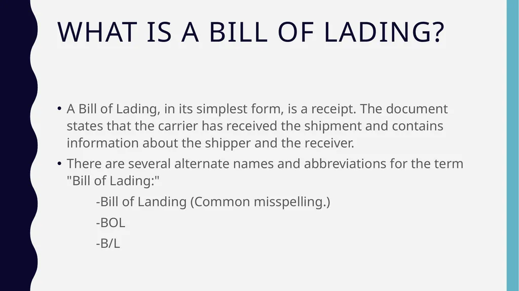 TRANSPORTatıon DOcUMENTS GENERAL INFO We all know, - slide 9 of 41