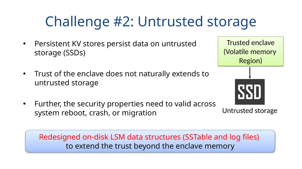 Speicher Securing LSM-based KV Stores using - slide 8 of 32