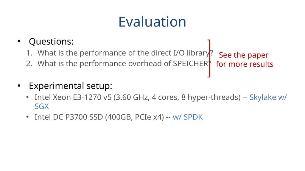 Speicher Securing LSM-based KV Stores using - slide 25 of 32