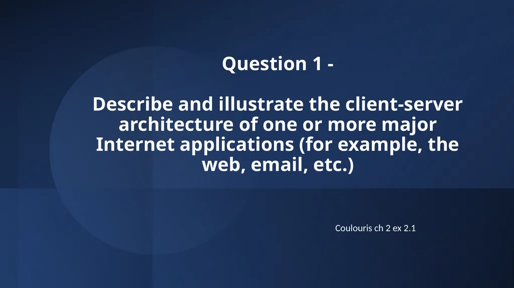IN5020 - Distributed Systems Group Session Topic 2 - slide 3 of 20