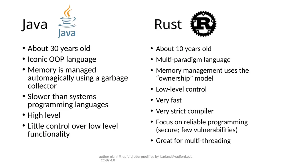 Course Intro ITEC320 author nlahn@radford.edu; - slide 8 of 20