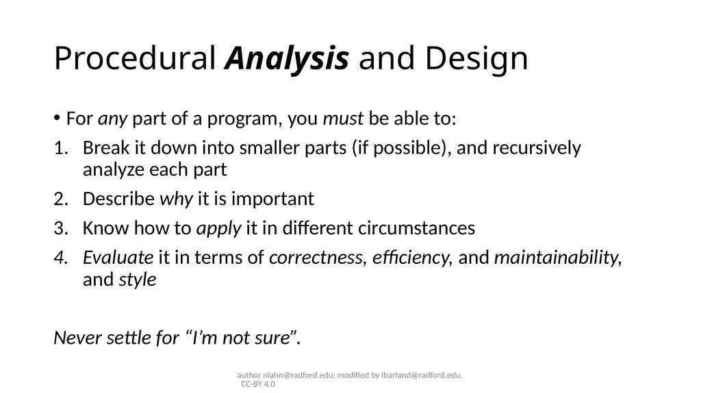 Course Intro ITEC320 author nlahn@radford.edu; - slide 4 of 20