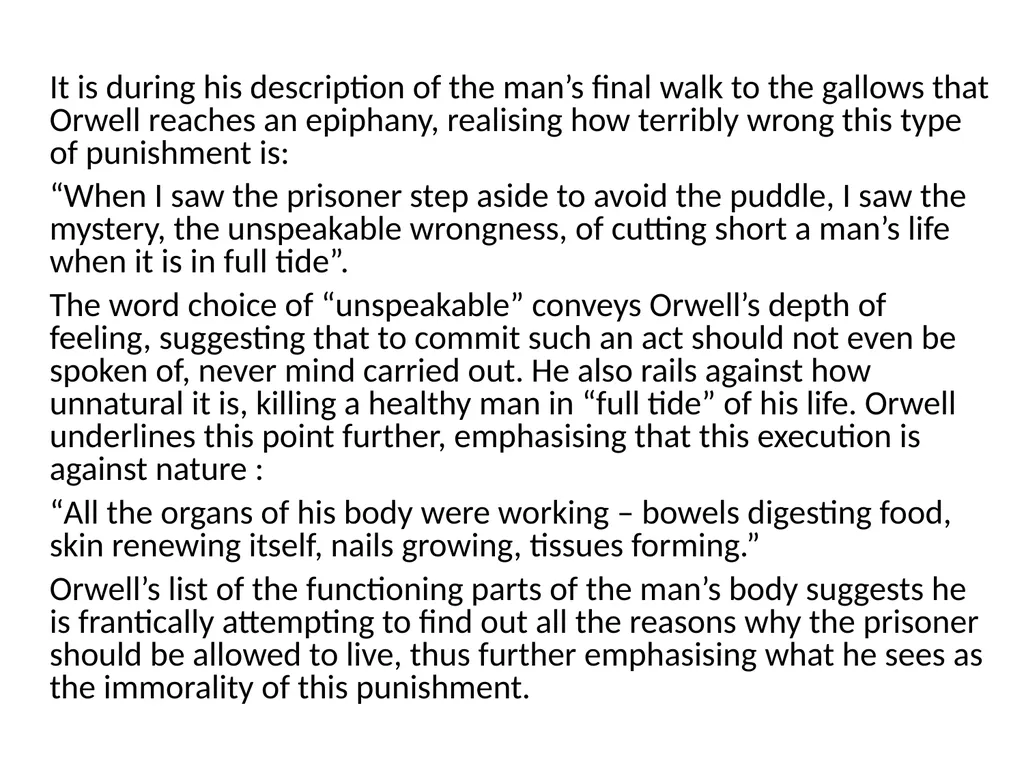A Hanging – George Orwell George Orwell - - slide 55 of 61