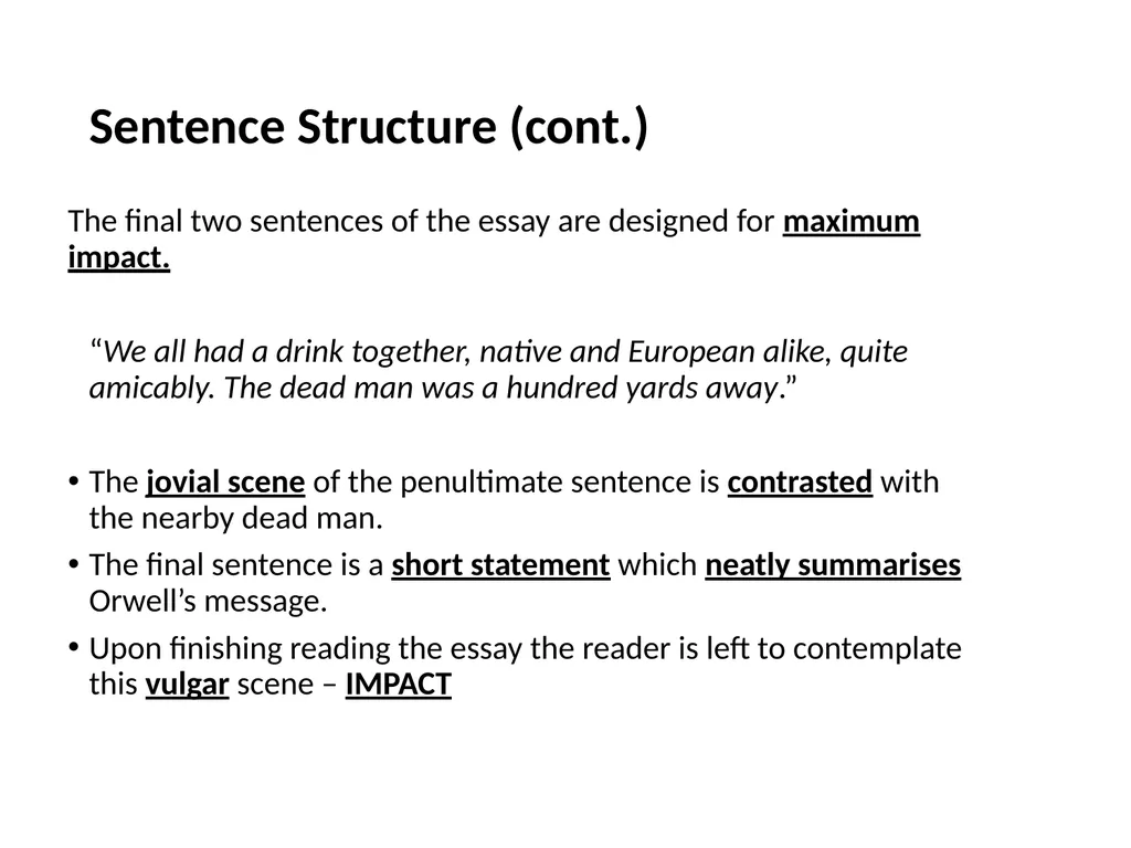 A Hanging – George Orwell George Orwell - - slide 42 of 61