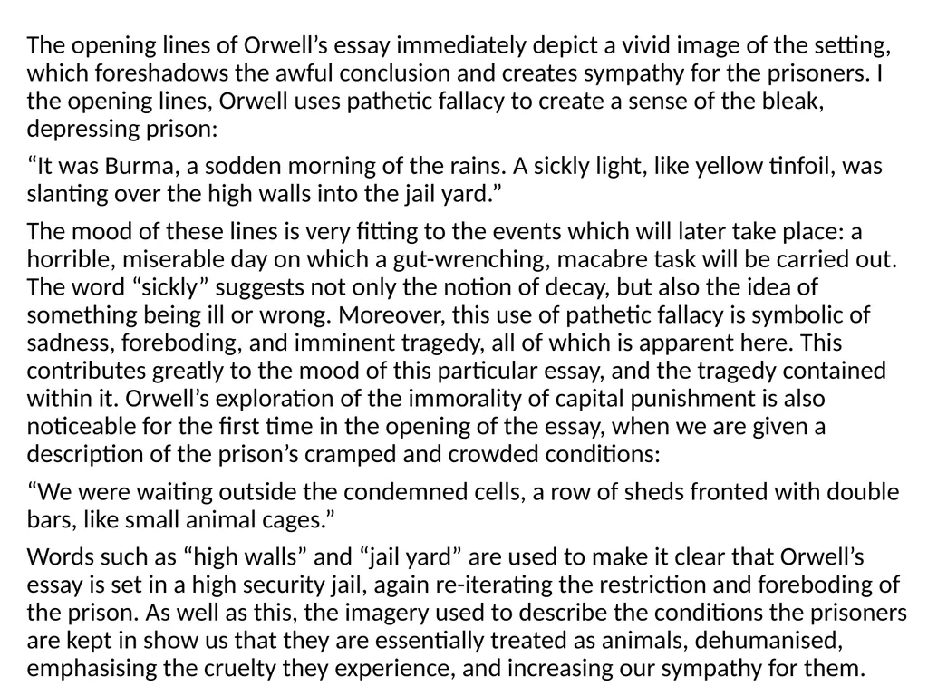 A Hanging – George Orwell George Orwell - - slide 50 of 61