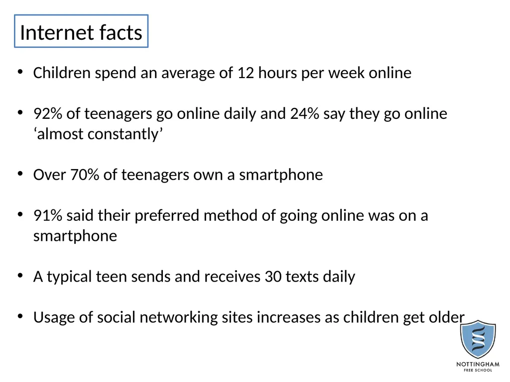 Welcome to the parents’ forum Facts Social media - slide 4 of 14