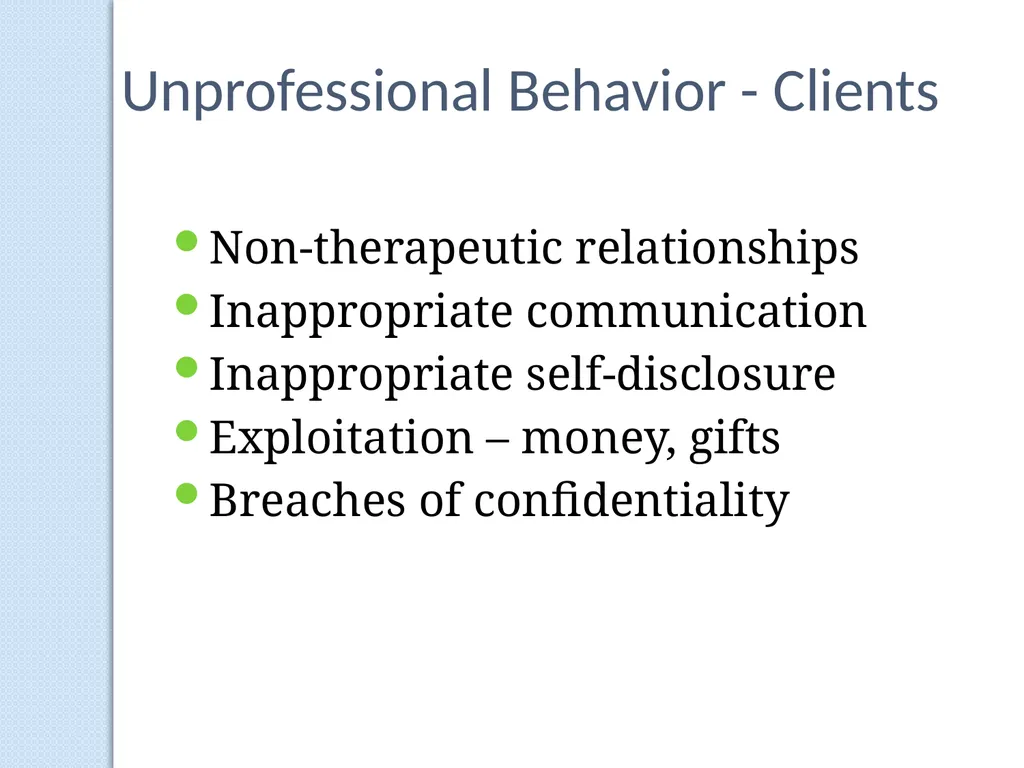 Development of Your Professional Self Carol - slide 9 of 14