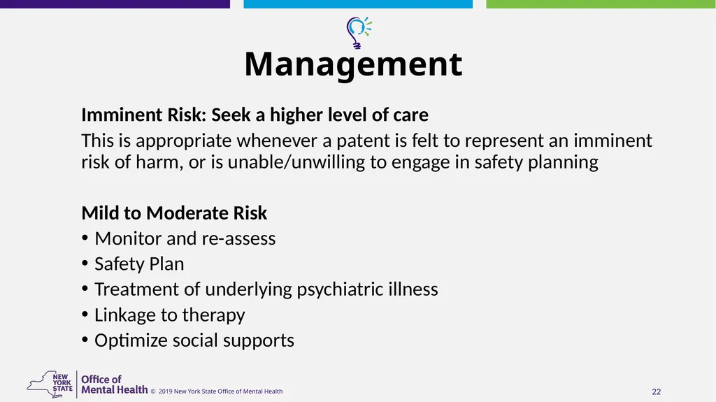 Suicide Risk Assessment and Management in - slide 22 of 23
