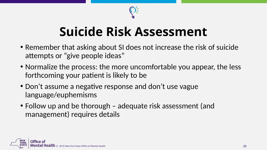 Suicide Risk Assessment and Management in - slide 20 of 23