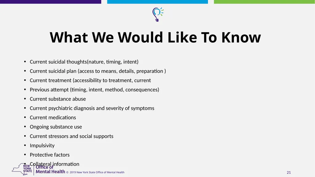 Suicide Risk Assessment and Management in - slide 21 of 23