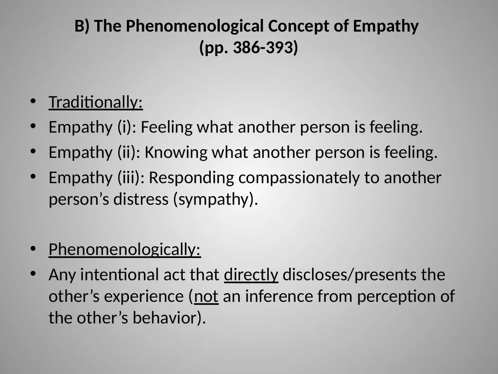 Evan Thompson – Mind in Life Chapter 13: Empathy - slide 9 of 29