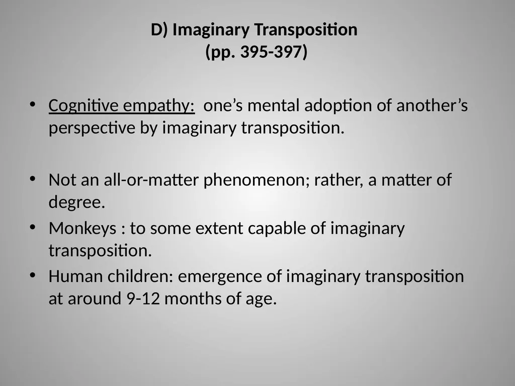 Evan Thompson – Mind in Life Chapter 13: Empathy - slide 16 of 29