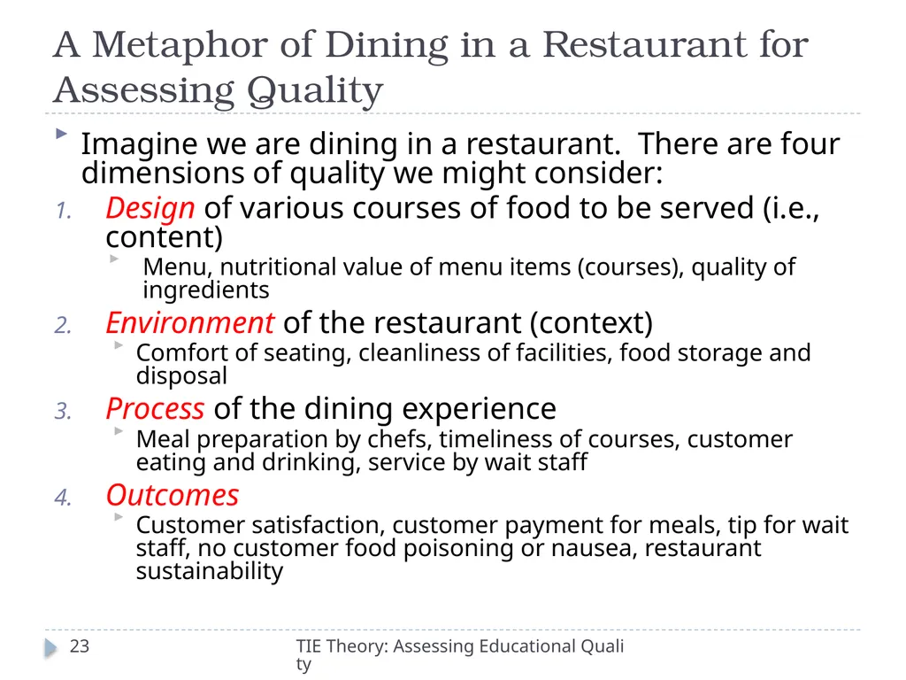 The Theory of Totally Integrated Education: - slide 23 of 29