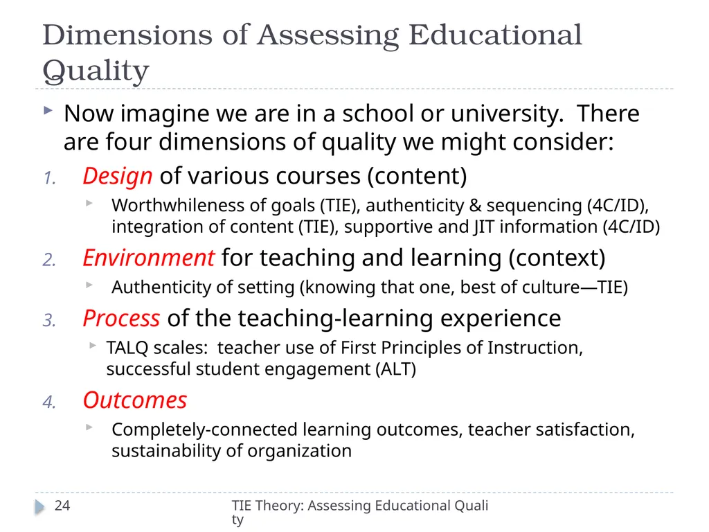The Theory of Totally Integrated Education: - slide 24 of 29
