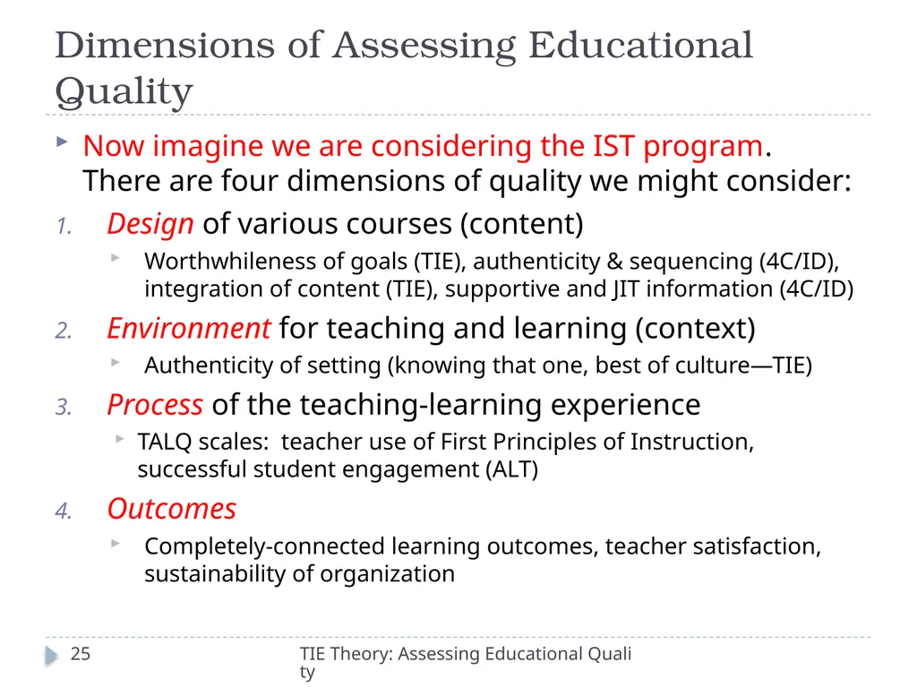 The Theory of Totally Integrated Education: - slide 25 of 29