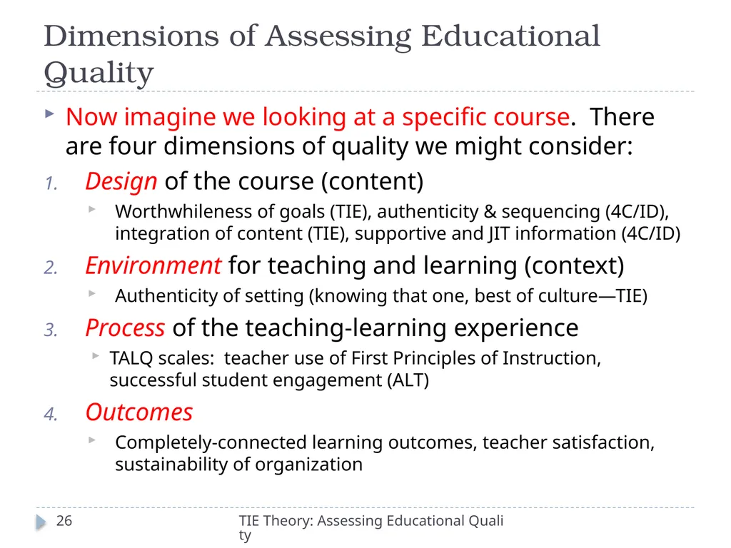 The Theory of Totally Integrated Education: - slide 26 of 29