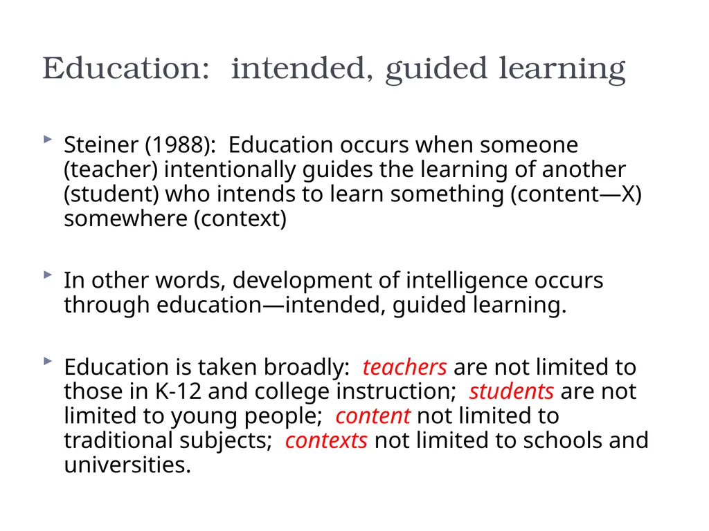 The Theory of Totally Integrated Education: - slide 22 of 29