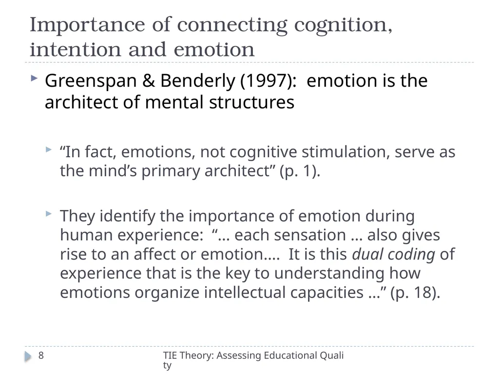 The Theory of Totally Integrated Education: - slide 8 of 29